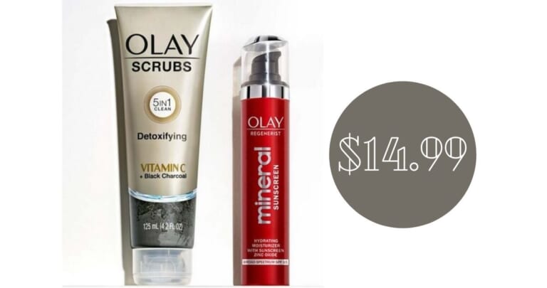 Olay Facial Scrub & Moisturizer for $14.99