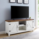 Woven Paths Farmhouse Barn Door TV Stand