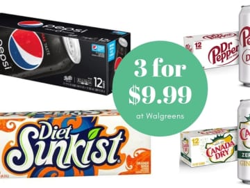 Walgreens | 12-Pack Sodas 3 For $9.99