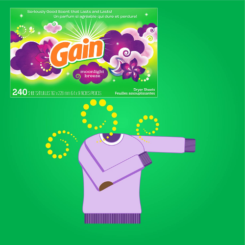 240-Count Gain Laundry Fabric Softener Dryer Sheets, Moonlight Breeze Scent as low as $6.66 Shipped Free (Reg. $10) | $0.03 per Sheet! FAB Ratings! 12K+ 4.9/5 Stars!