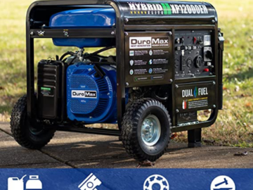 Today Only! DuroMax 12000 Watt Gas or Propane Powered Generator $879.20 Shipped Free (Reg. $1,399) – 5.2K+ FAB Ratings!