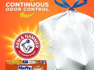 40 Count 13-Gallon Hefty Ultra Strong Tall Kitchen Trash Bags, Citrus Twist Scent as low as $5.26 Shipped Free (Reg. $10.49) – $0.13/ Bag