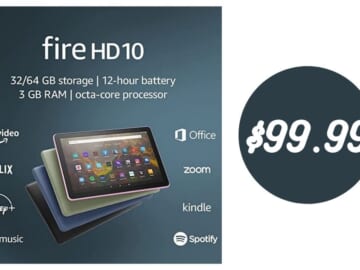 Fire HD 10 Tablet 10.1 inch 32GB for $99.99