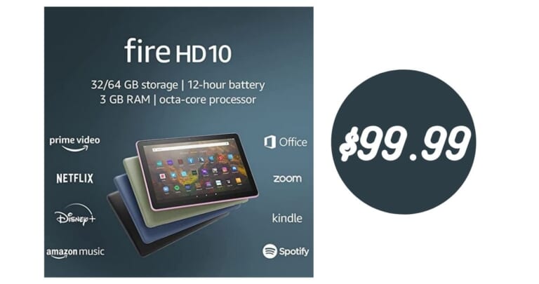 Fire HD 10 Tablet 10.1 inch 32GB for $99.99