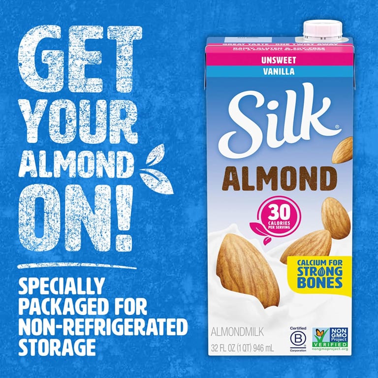 6-Pack Silk Shelf-Stable Almond Milk, Unsweetened Vanilla as low as $11.03 Shipped Free (Reg. $21) – $1.84 per 32-Oz Carton! Vegan, Shelf-Stable, Non-GMO Project Verified