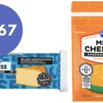 $1.67 Kroger Brand Shredded & Block Cheese, No Coupons Needed