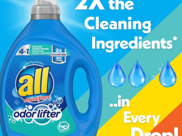 90-Loads All Stainlifters Liquid Laundry Detergent, Fresh Scent, 80.1 Fl Oz as low as $9.82 Shipped Free (Reg. $17) | $0.11 per Load! FAB Ratings!