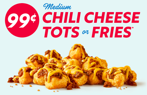 Sonic: $0.99 Chili Cheese Tots or Fries Today!