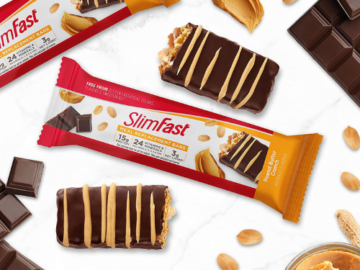 5-Count SlimFast Peanut Butter Crunch Protein Bars for Weight Loss $6.38 (Reg. $8) | $1.28 per Bar!