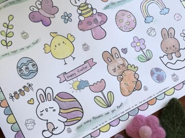 Free Printable Hidden Pictures Easter Coloring Page