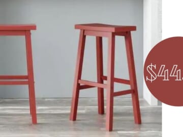 Saddle Backless Bar Stools (Set of 2) for $44.50