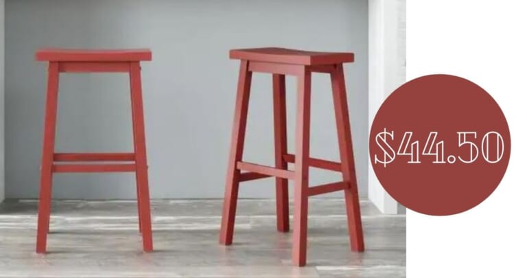 Saddle Backless Bar Stools (Set of 2) for $44.50