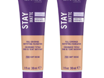 2-Pack Rimmel Stay Matte Liquid Foundation Soft Beige as low as $3.55 Shipped Free (Reg. $5) – FAB Ratings! 9.7K+ 4.5/5 Stars! | $1.78 each!