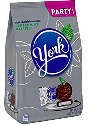 YORK Dark Chocolate Peppermint Patties Candy, Bulk Party Bag only $6.99!