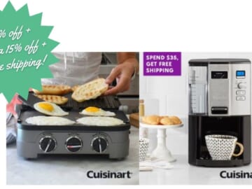 Cuisinart – Up to 35% off + Extra 15% off + FREE Shipping