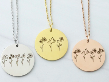 Family Birth Flower Necklace