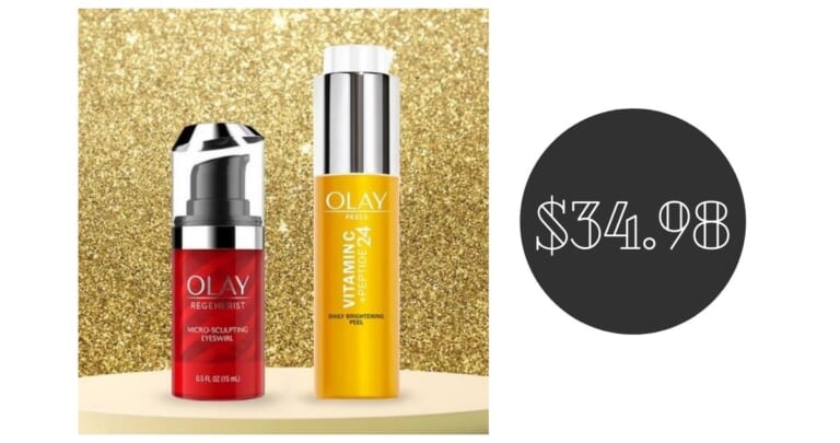 Olay Daily Brightening Peel & Micro-Sculpting Eye Swirl for $34.98