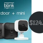 Blink Outdoor Cam 2-Pack + Blink Mini for $124.99