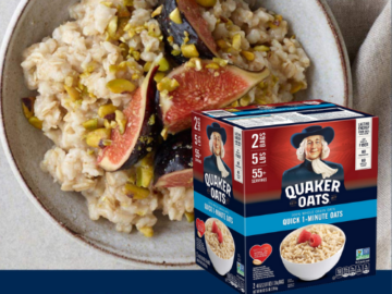 2 Pack 40 Oz. Bag Quaker Quick 1-Minute Oatmeal as low as $5.18 Shipped Free (Reg. $7.98) – 13.9K+ FAB Ratings! | $2.59/Bag