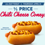 Sonic: Half Priced Chili Cheese Coneys Today!