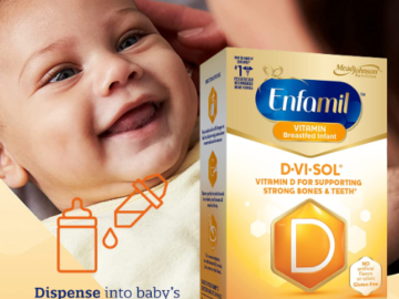 Enfamil Baby Vitamin D-Vi-Sol Vitamin D Liquid Supplement Drops for Infants, 50 mL Bottle as low as $7.20 Shipped Free (Reg. $11.88) – FAB Ratings! 6.2K+ 4.7/5 Stars!