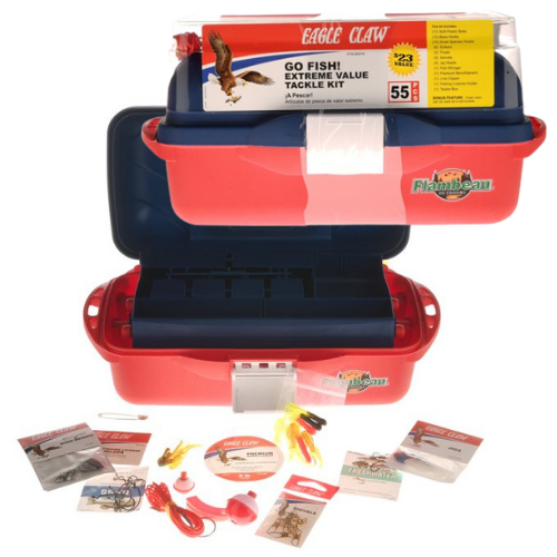 Eagle Claw Go Fish Extreme Tackle Box Kit with Assorted Tackle $16.96 (Reg. $25)