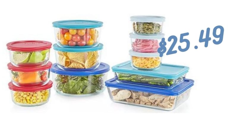 Pyrex 22-Piece Glass Storage Set for $25.49