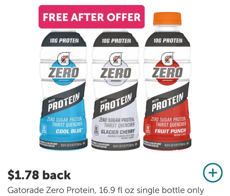 FREE Gatorade Zero Protein Drink (+ More!) At Walmart with Ibotta