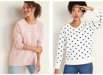 Old Navy: Sweatshirts for the Family as low as $10 today!