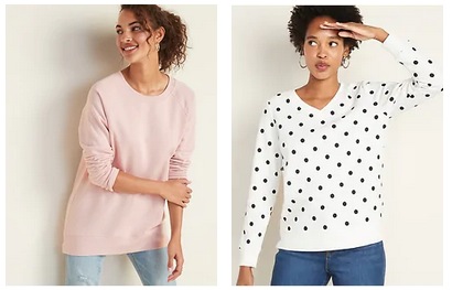 Old Navy: Sweatshirts for the Family as low as $10 today!