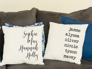 Personalized Throw Pillow Covers only $9.99 shipped!