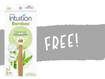 FREE 3-Ct Schick Intuition Bamboo Razors at Target