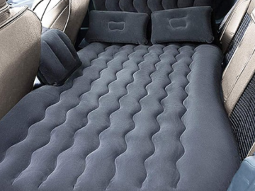 Black Inflatable Car Camping Mattress Set