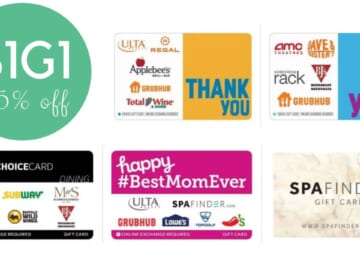 B1G1 25% Off Happy/Choice/Spa Gift Cards