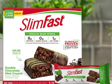 10 Count SlimFast Snack Bar Minis Double Chocolate Mint Crunch $3.50 (Reg. $7.97) | 35¢/Bar