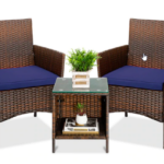 3-Piece Outdoor Patio Wicker Bistro Set