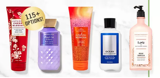 Bath & Body Works Lotions