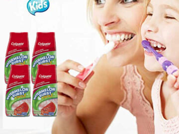 4-Pack Colgate Kids Watermelon Burst Toothpaste as low as $6.24 Shipped Free ($14.64) – $1.56 per bottle!