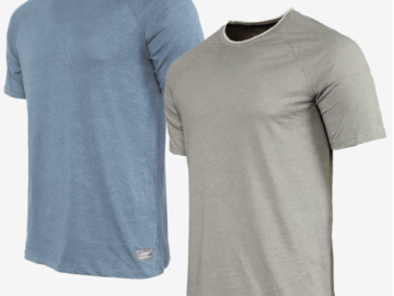 Eddie Bauer Men’s White Trim Neck Tees, 2-Pack for just $25 shipped!