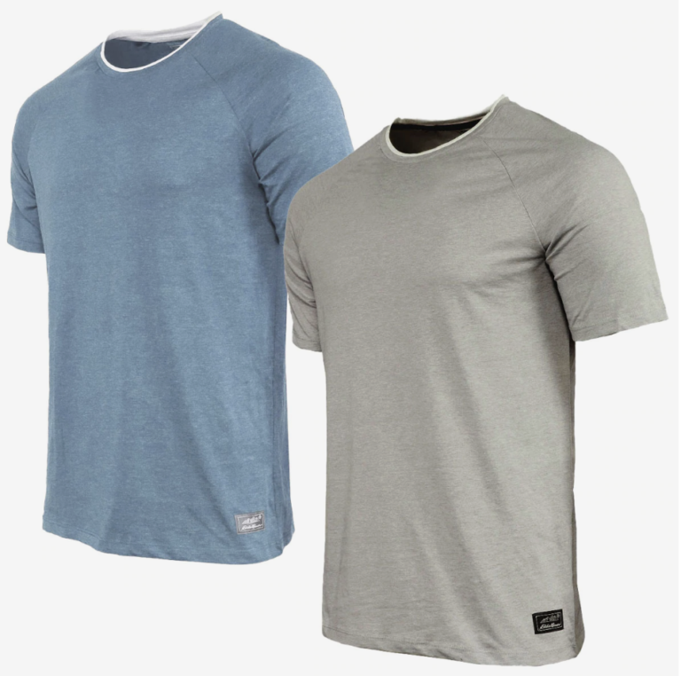 Eddie Bauer Men’s White Trim Neck Tees, 2-Pack for just $25 shipped!