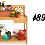 Wooden Garden Potting Bench Workstation for $89.99 Shipped