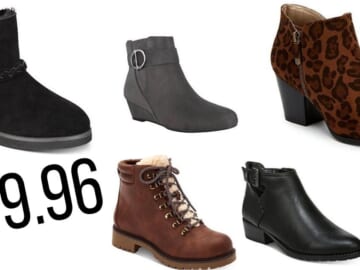 Sun + Stone Lug Sole Booties for $19.96