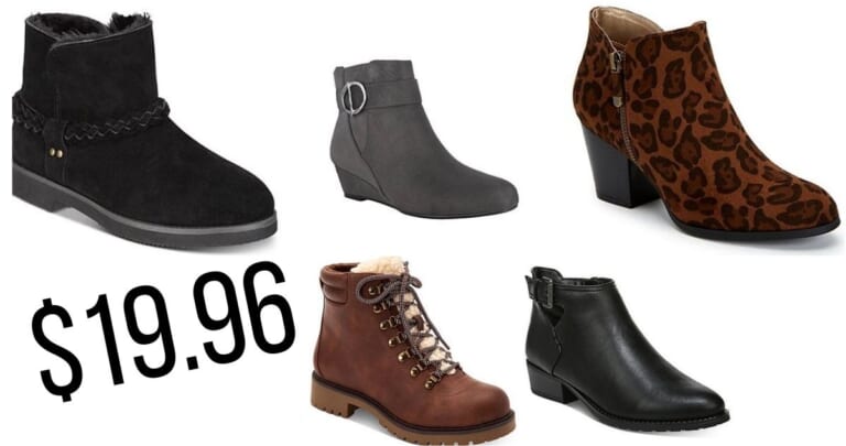 Sun + Stone Lug Sole Booties for $19.96