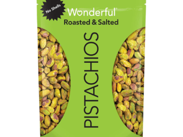 Wonderful No Shell Roasted & Salted Pistachios 12 Ounce Resealable Bag as low as $13.38 Shipped Free (Reg. $12) | Gluten Free, Non-GMO Project Verified