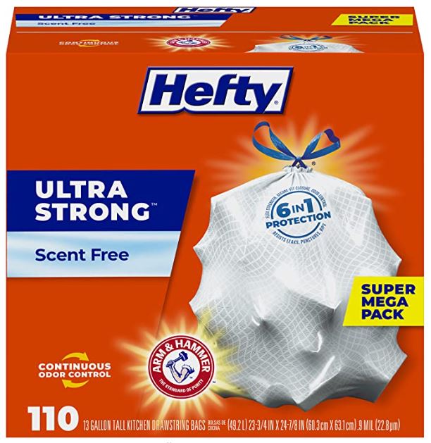 hefty trash bags