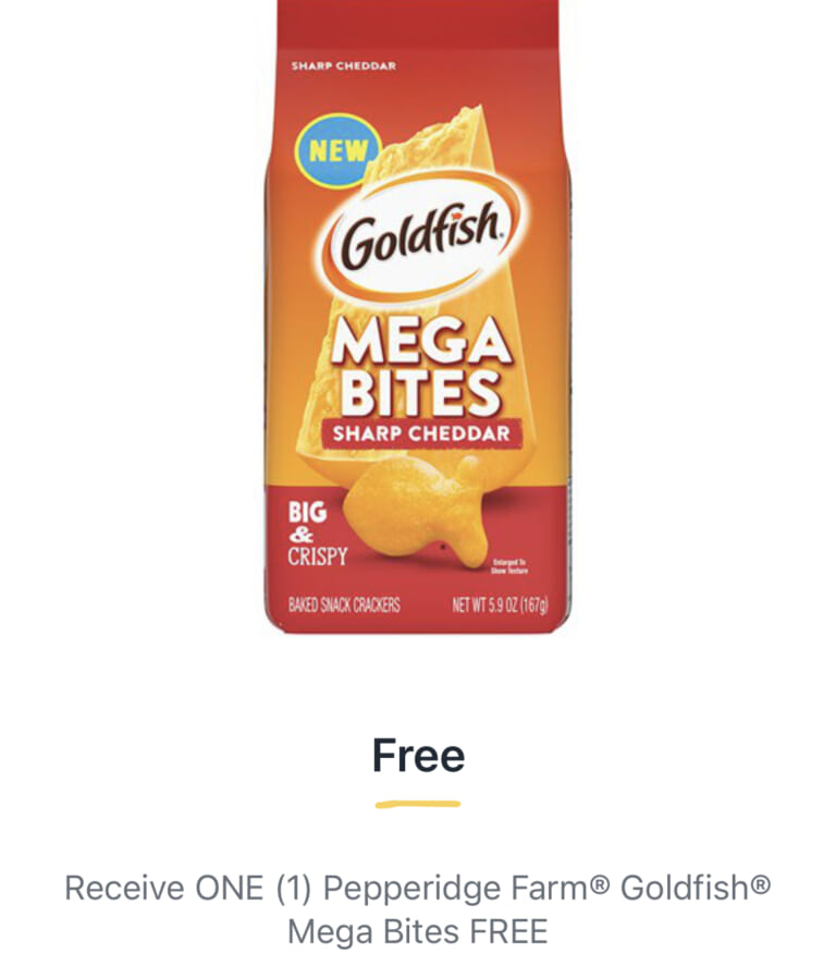 Publix Digital Coupon |  FREE Goldfish Mega Bites