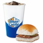 White Castle Slider and Drink