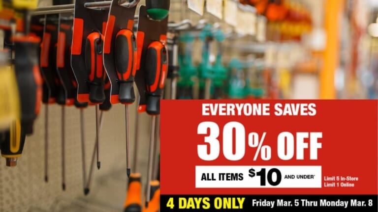 Harbor Freight 30% off All Items $10 or Less!