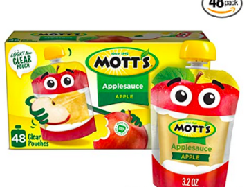 Mott’s Applesauce Clear Pouches (Pack of 48) only $20.39 shipped!