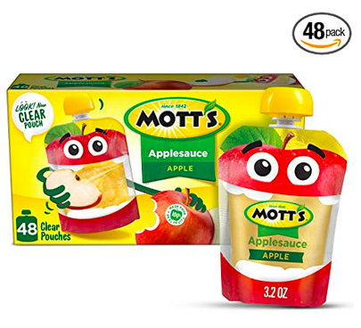 Mott’s Applesauce Clear Pouches (Pack of 48) only $20.39 shipped!